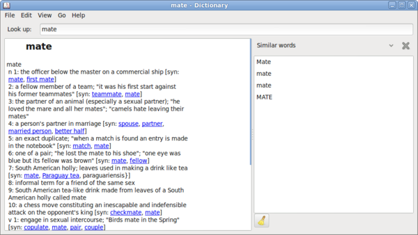 mate-dictionary